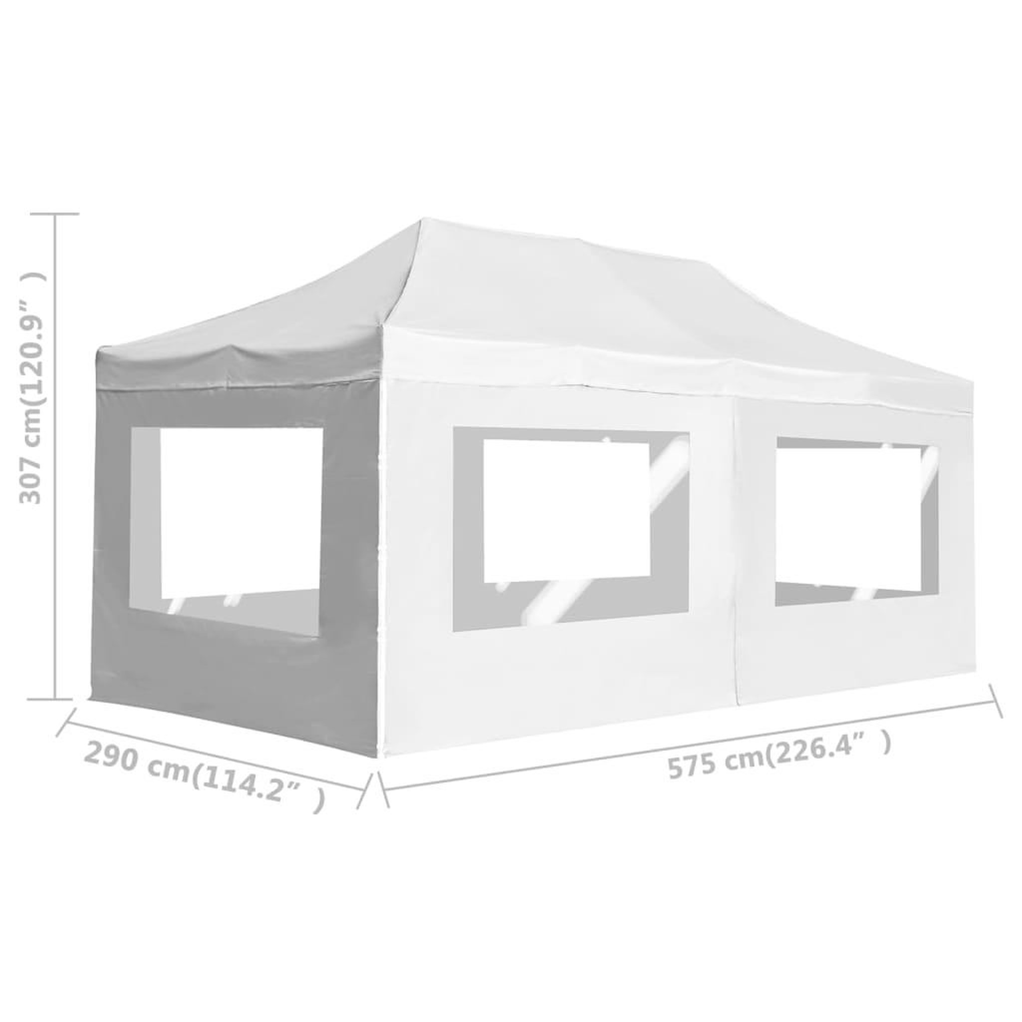 Voir la diapositive 6 : VIDAXL Tente de reception pliable avec parois Aluminium 6 x 3 m Blanc