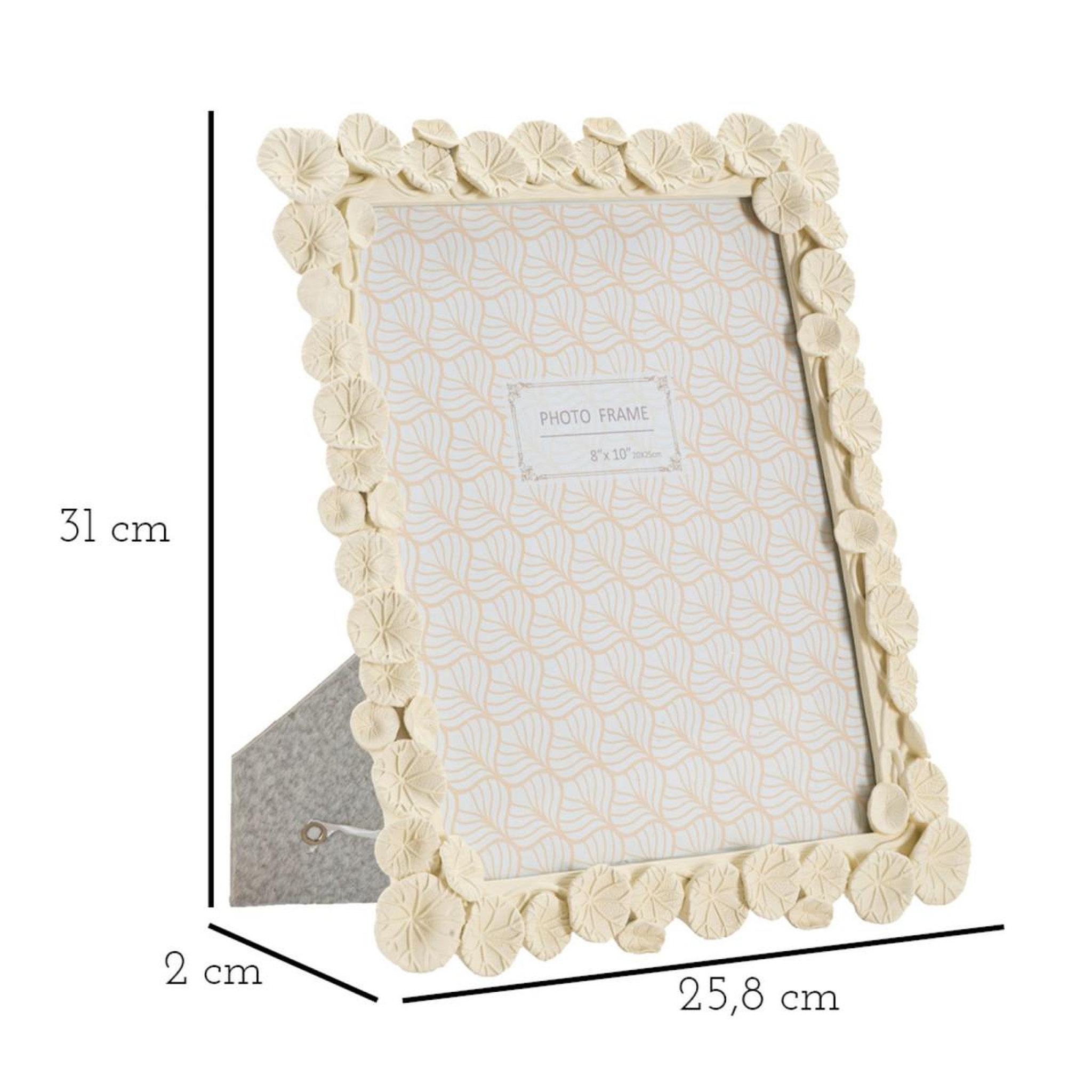 Voir la diapositive 6 : Paris Prix Cadre photo déco fleurs  lotus  20x25cm crème