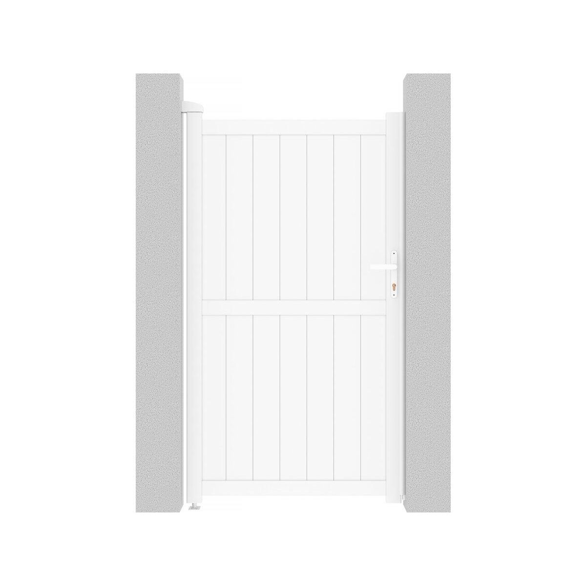 Habitat et Jardin Portillon aluminium  Lola  - 101.2 x 180.9 cm - Blanc