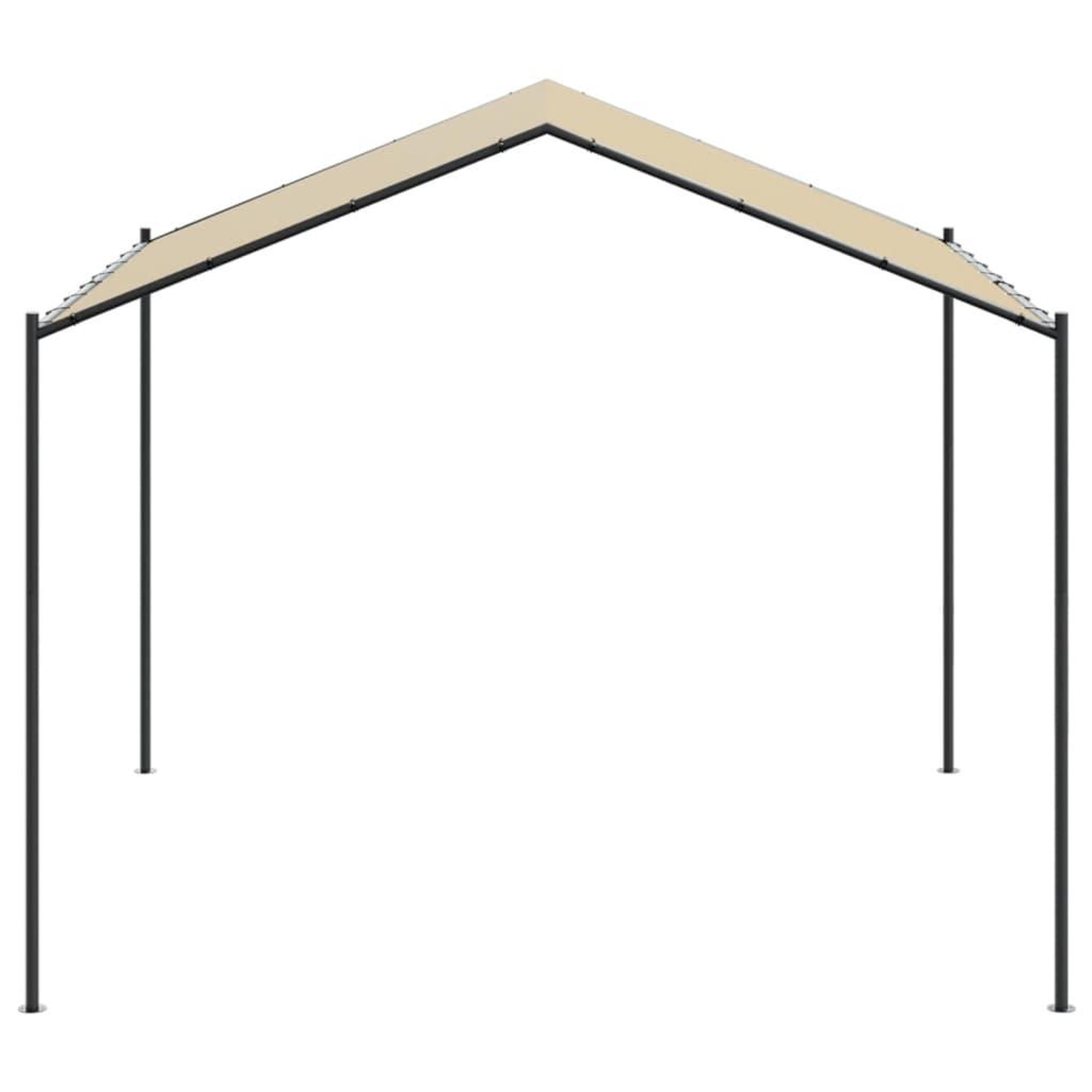 Voir la diapositive 4 : VIDAXL Tente a auvent beige 3x3 m acier et tissu