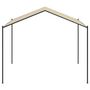 Voir la diapositive 4 : VIDAXL Tente a auvent beige 3x3 m acier et tissu