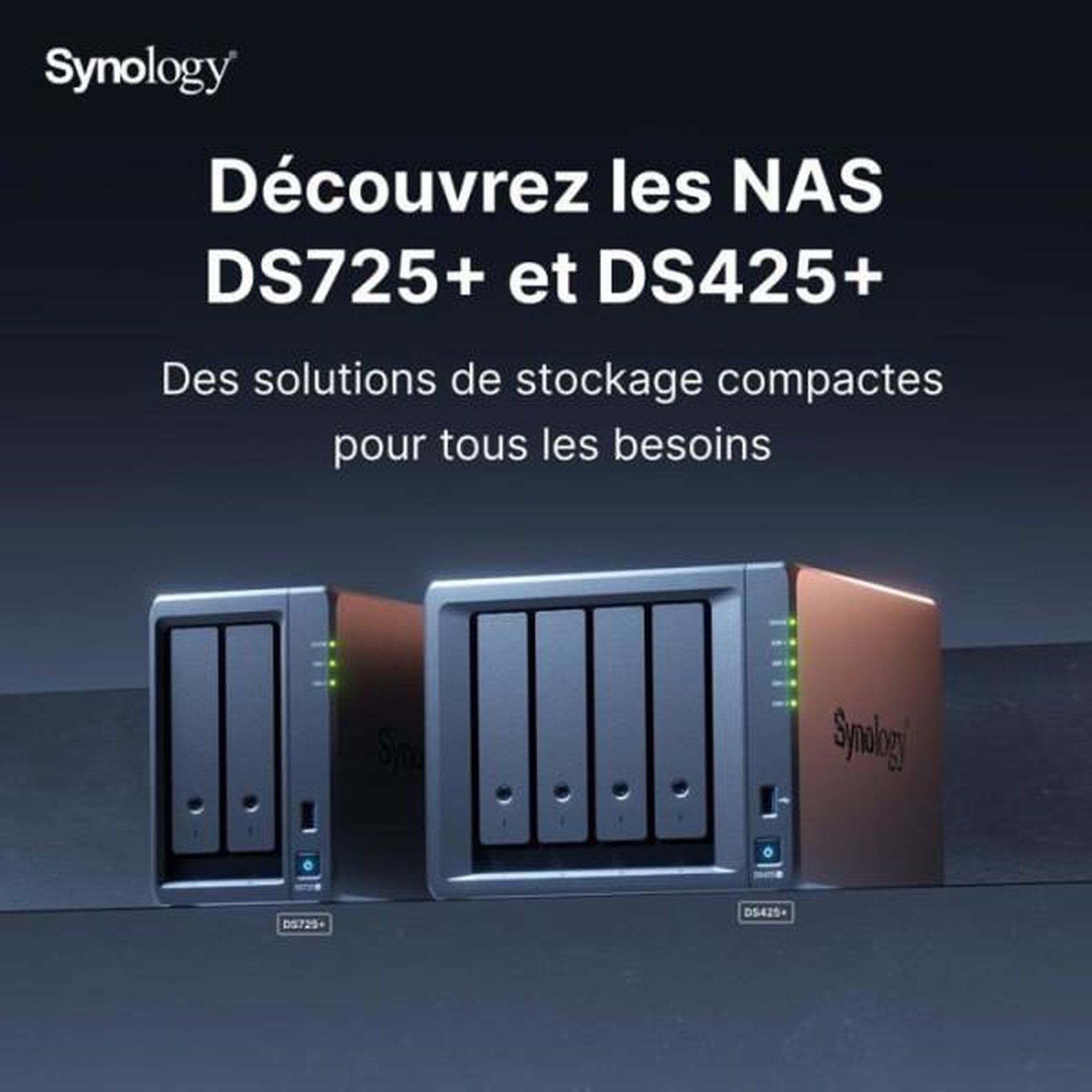 Voir la diapositive 5 : SYNOLOGY Synology ds725+ – nas 2 baies avancé nouvelle génération