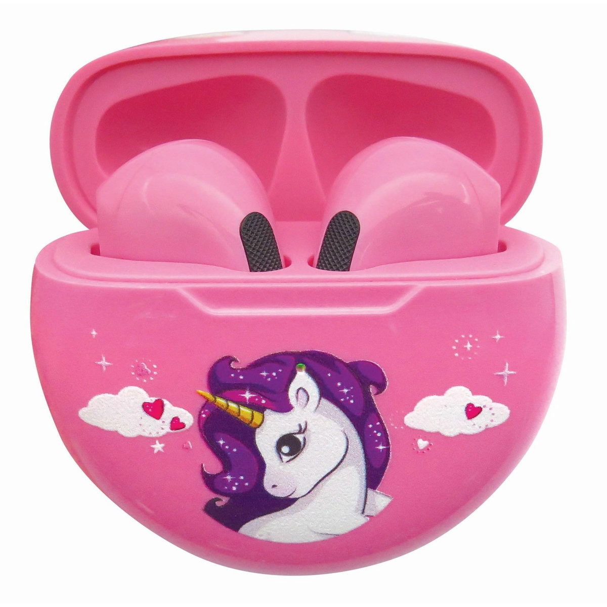 Lexibook Écouteurs sans fil Bluetooth Licorne avec étui de chargement et de rangement