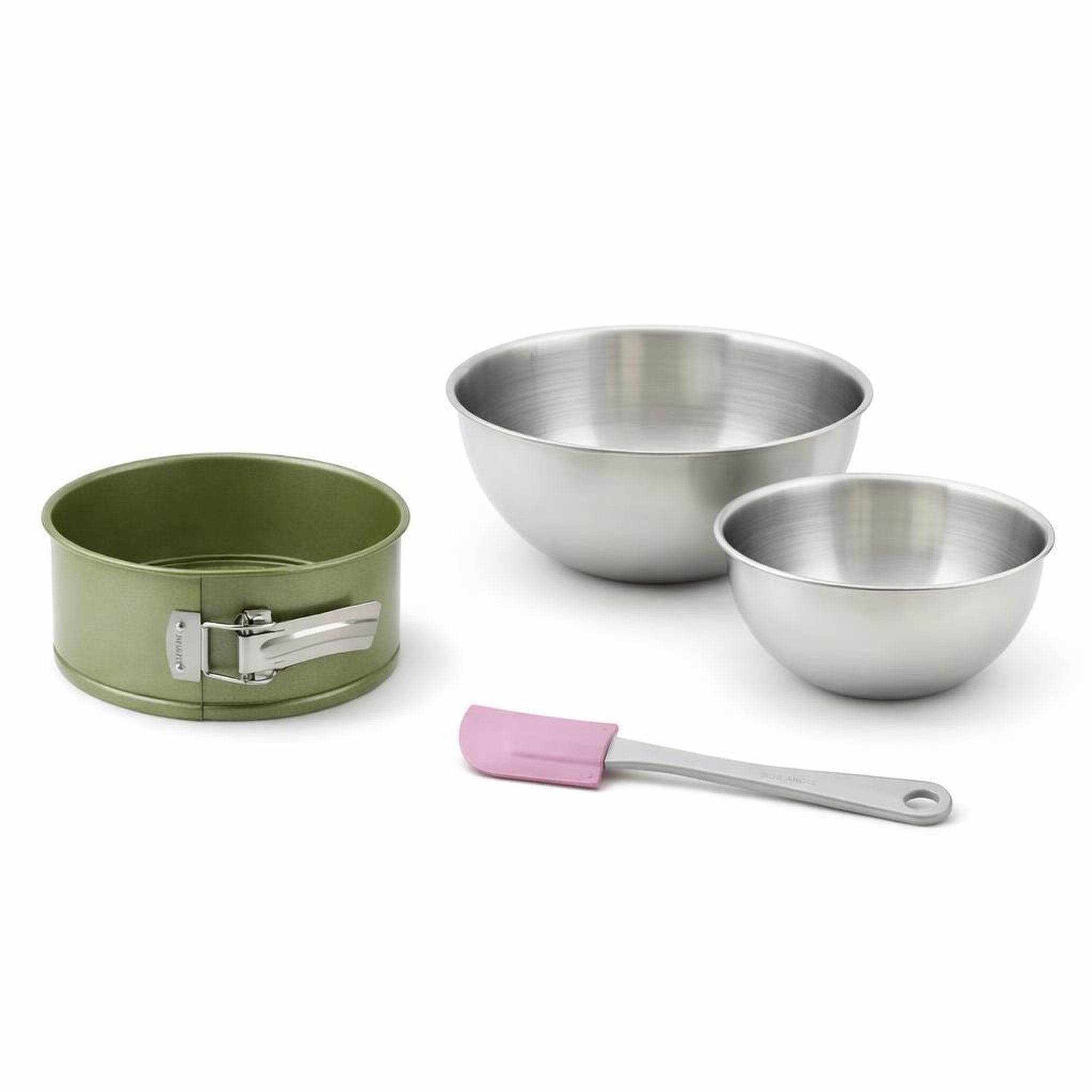 ZENKER Set de 4 ustensiles de pâtisserie moule à gâteaux 2 bols et spatule zenker green vision
