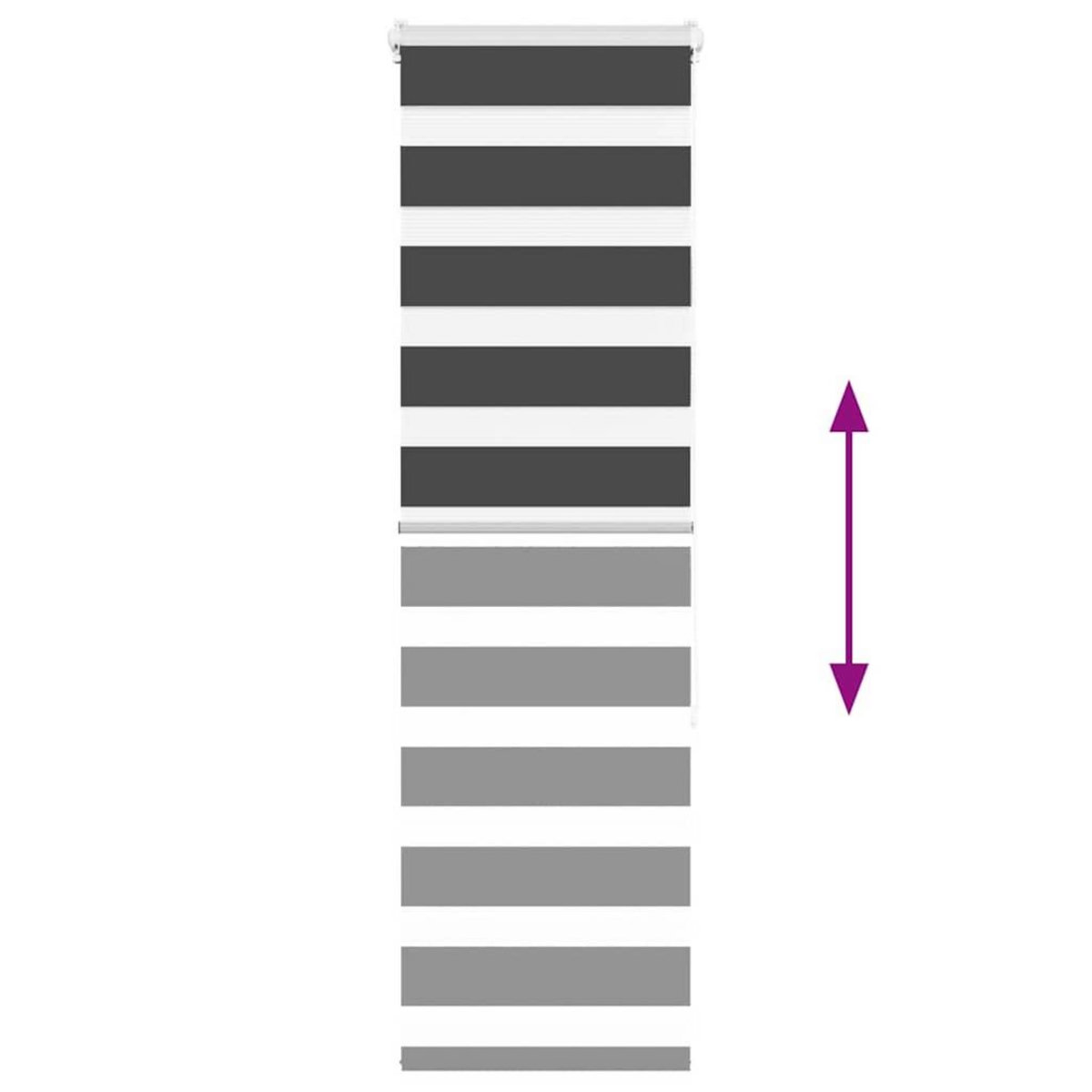 VIDAXL Store zebre noir 40x150 cm largeur du tissu 35,9 cm polyester