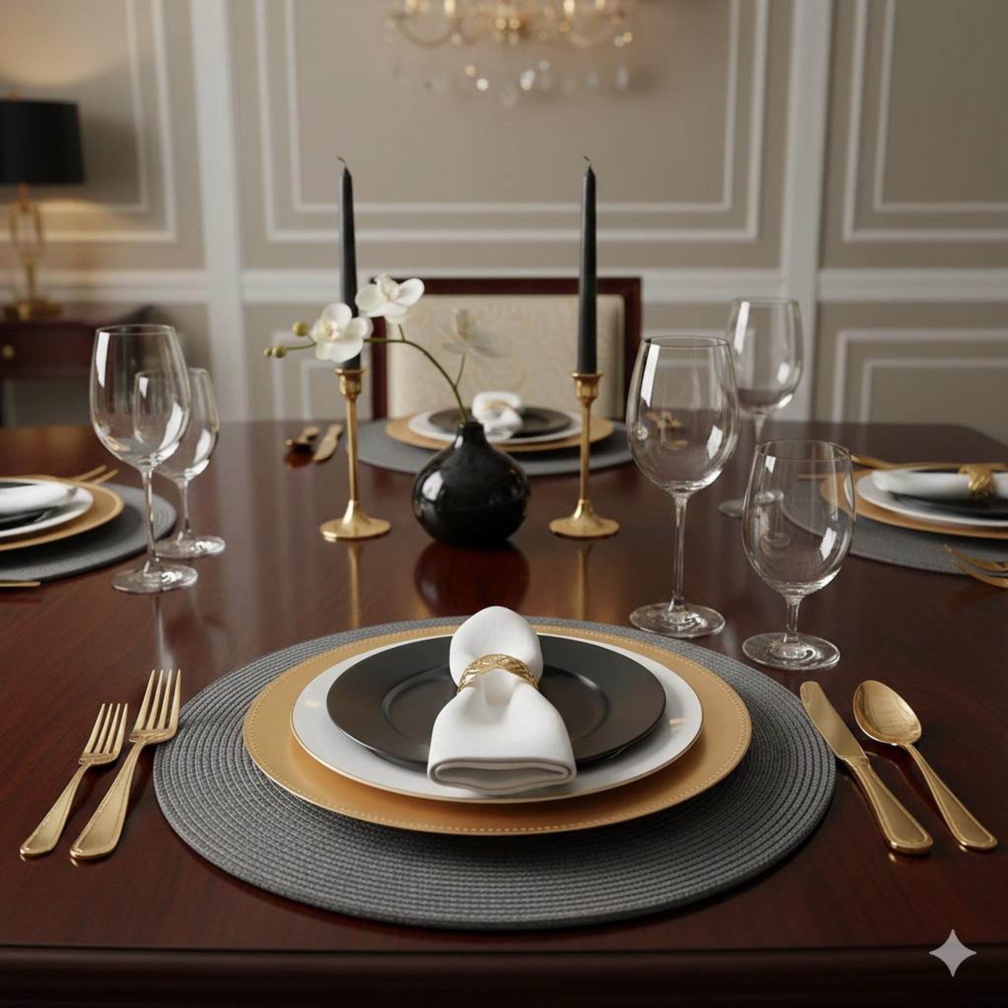 Voir la diapositive 2 : Eden Set de table façon tressé design et moderne