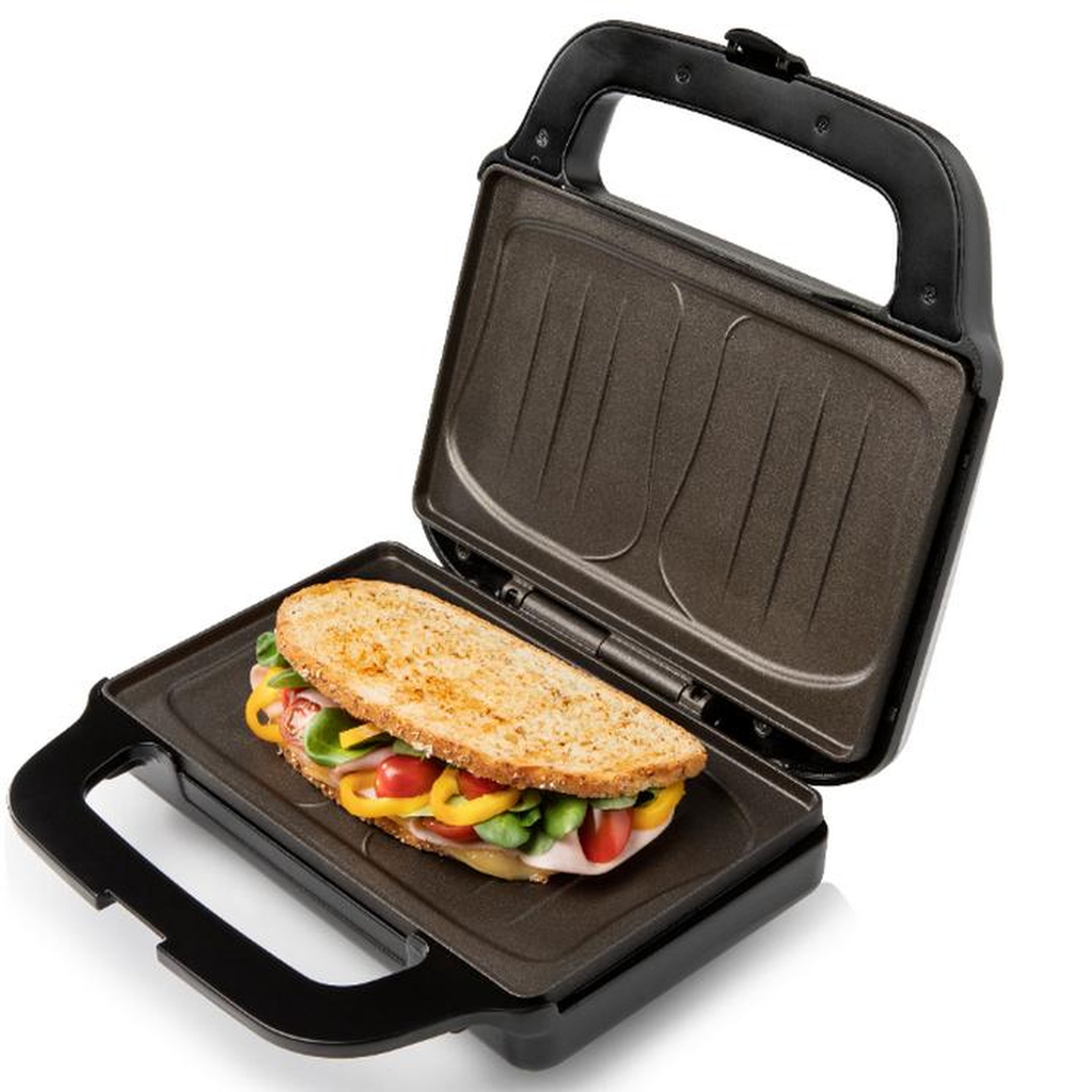 Voir la diapositive 2 : Domo Appareil à croque-monsieur 900w inox - do9195c