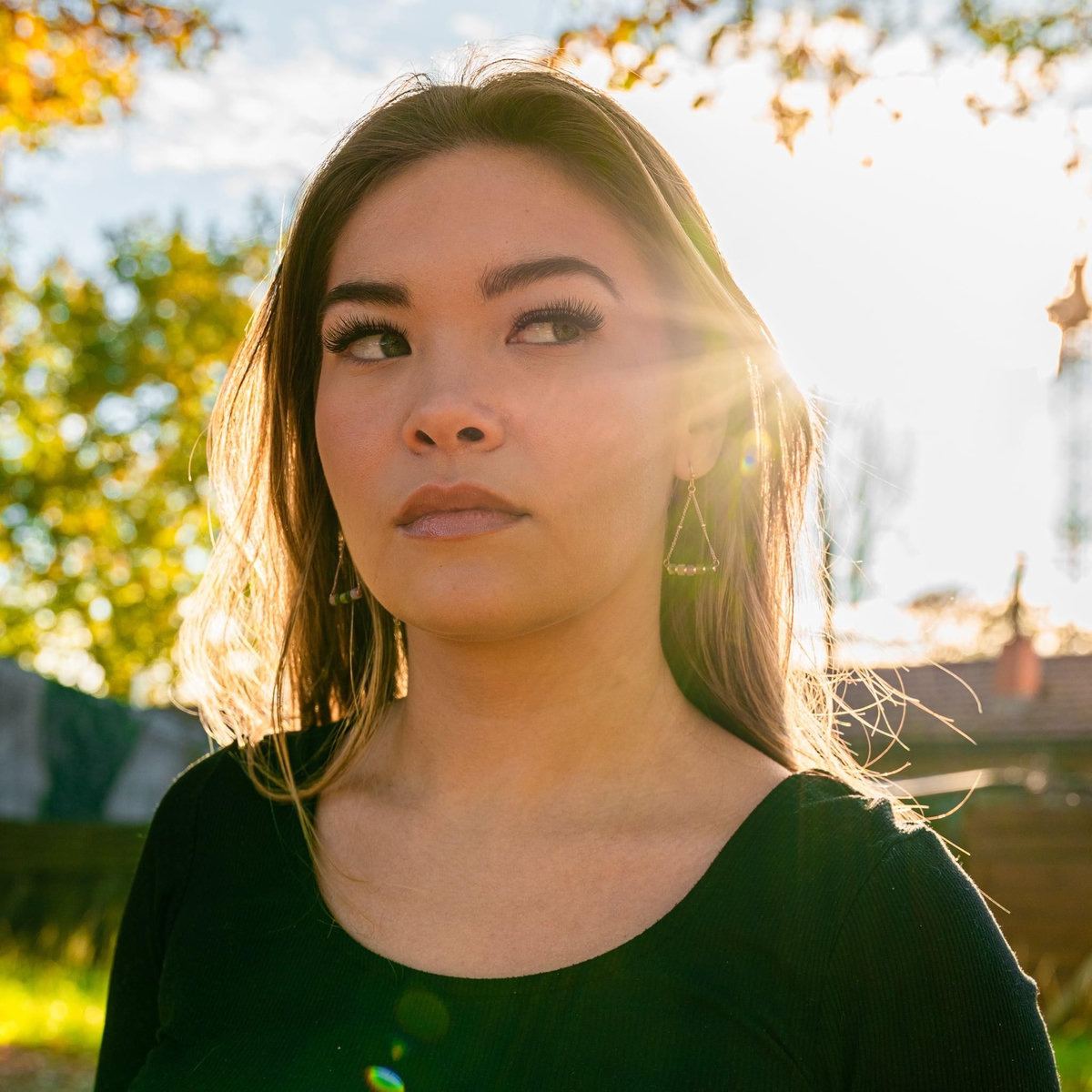 SLOYA Boucles d'oreilles Piana en pierres Agate Aquatique