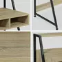 SWEEEK Bureau - LOFT - 3 casiers de rangement - 1 étagère - décor bois et métal - L 100 x l 48 x H 94.5cm