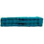 Voir la diapositive 2 : Paris Prix Coussin de Sol Uni  Panama  50x50cm Bleu Canard