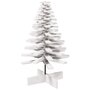 Voir la diapositive 2 : VIDAXL Arbre de Noël en bois pour décoration blanc 100 cm pin massif