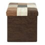 Voir la diapositive 2 : Paris Prix Pouf Coffre Pliable Patchwork  Loic  38cm Marron