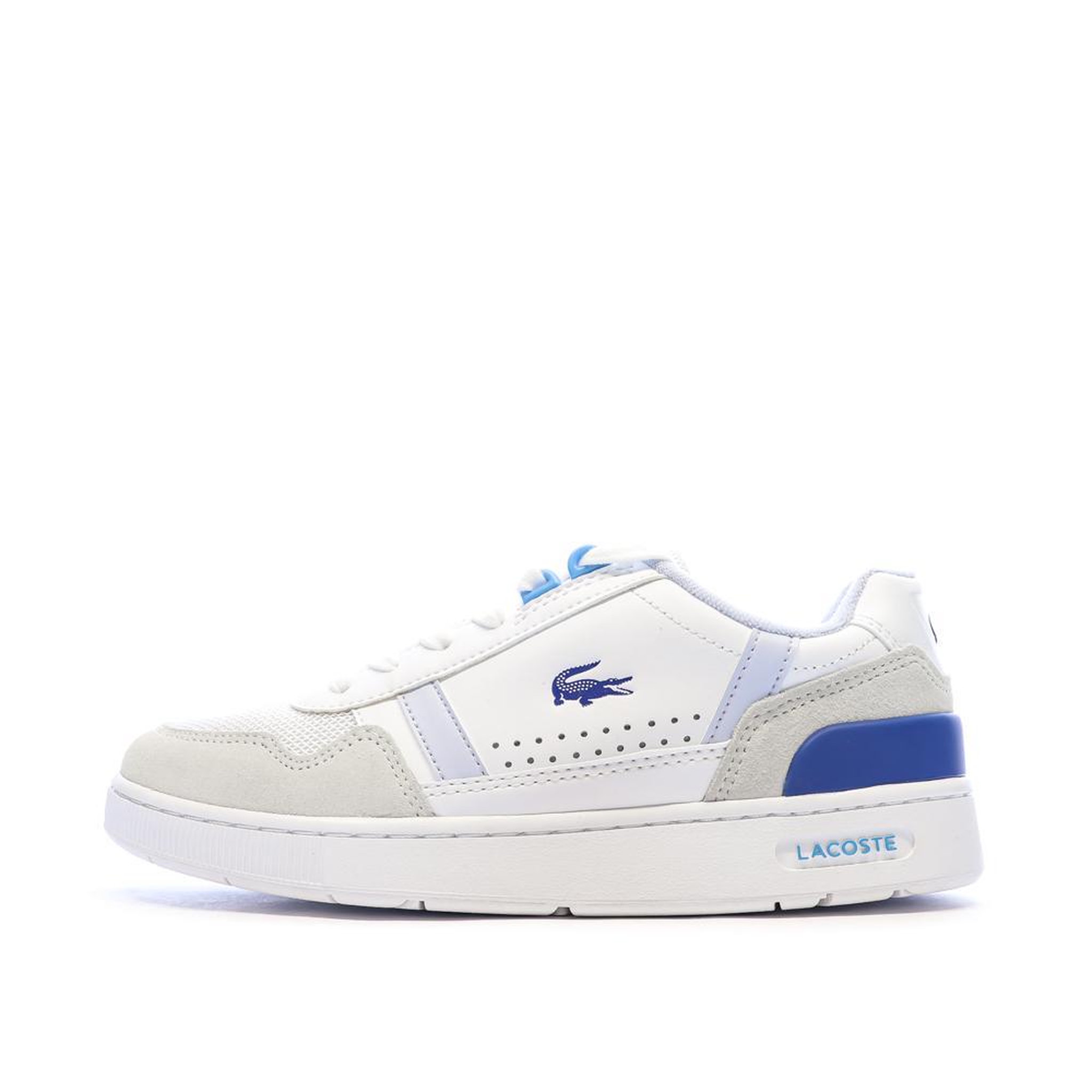 Voir la diapositive 1 : Lacoste Baskets Blanches/Bleu Femme Lacoste Clip 124