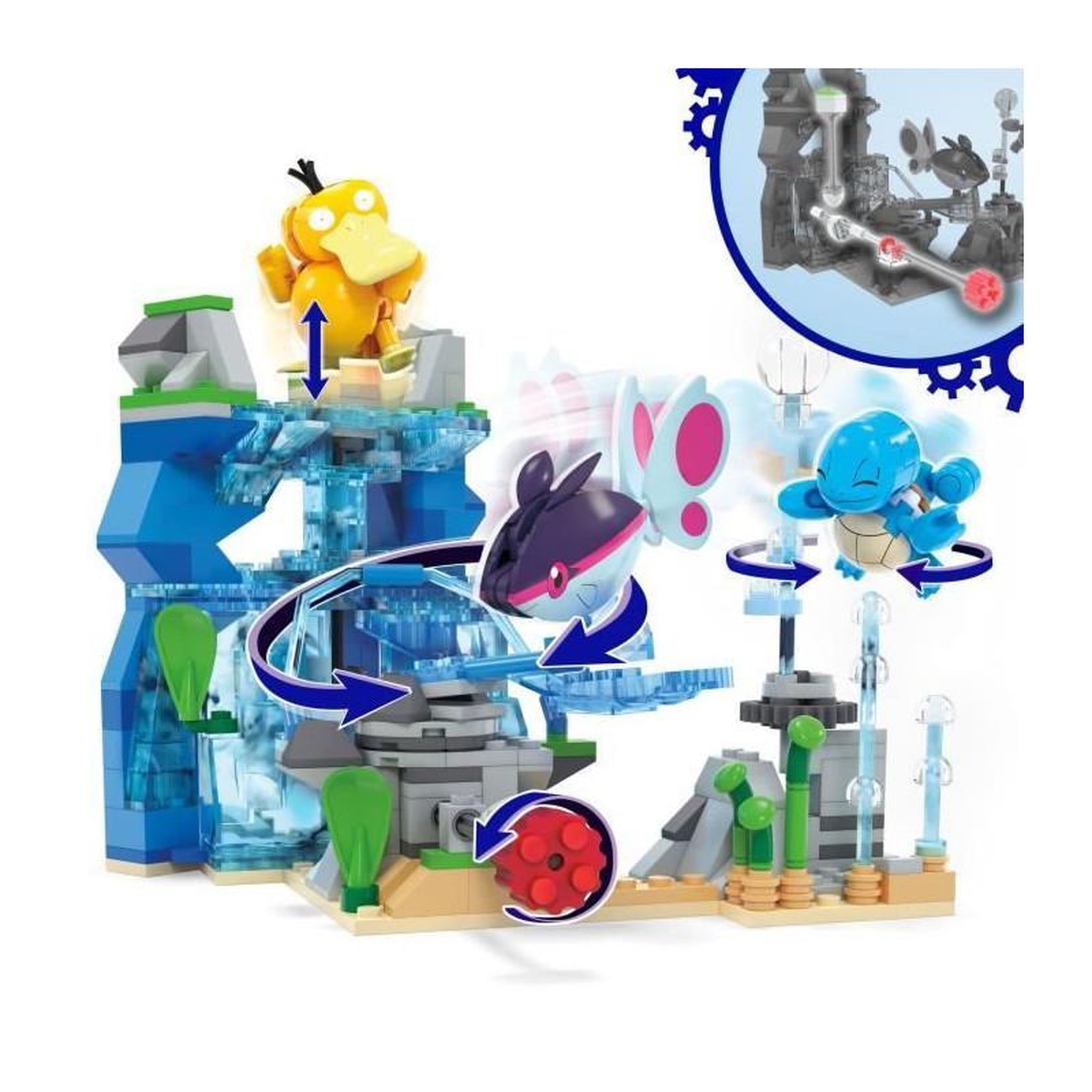 Voir la diapositive 5 : MATTEL Jeu de construction Mattel MEGA Pokémon Aventure Aquatique Bleu