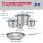 Voir la diapositive 2 : ELO Ensemble de 1 Poêle de cuisson 28 cm et 4 faitouts 12, 16, 20 et 26 cm Elo Profi Citrin