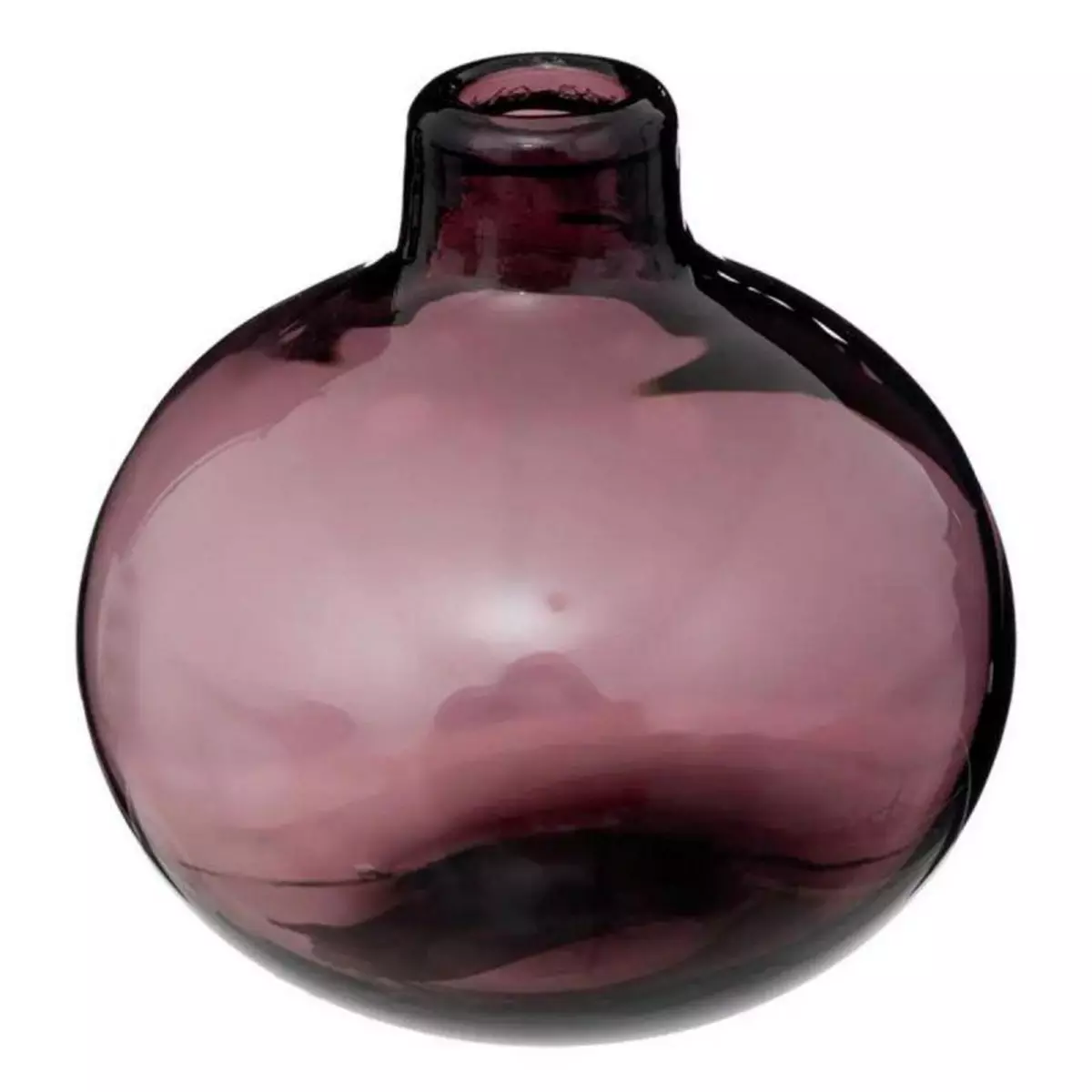 ATMOSPHERA Vase Soliflore en Verre  Mona  12cm Prune