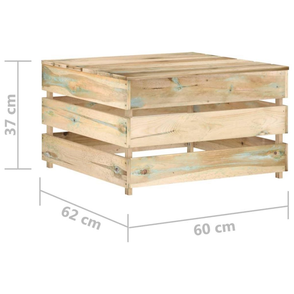 VIDAXL Tables palette de jardin 2 pcs Bois de pin impregne