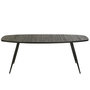 Voir la diapositive 2 : Paris Prix Table à Manger Ovale en Bois  Teck  200cm Noir