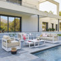 Voir la diapositive 2 : HESPERIDE Salon de jardin en aluminium 5 places ALLURE