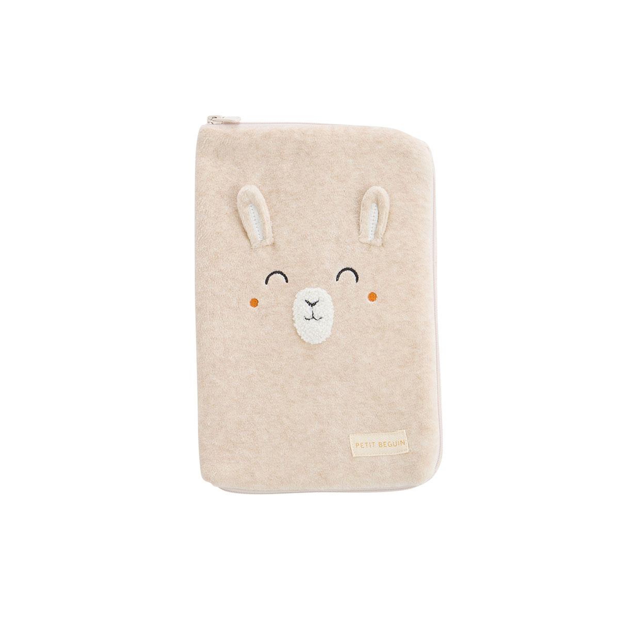 Petit Béguin Protège carnet de santé noisette. Coloris disponibles : Marron