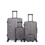 SWISS KOPPER SWISS KOPPER - Lot de 4 - Valises grand format, weekend, cabine XXS et vanity RUTI. Coloris disponibles : Orange, Rouge