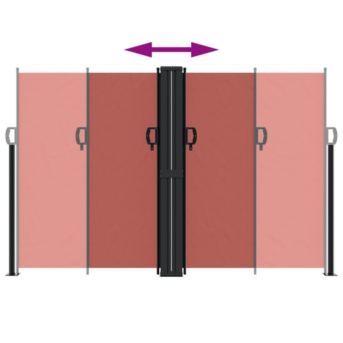 VIDAXL Auvent lateral retractable terre cuite 160x600 cm