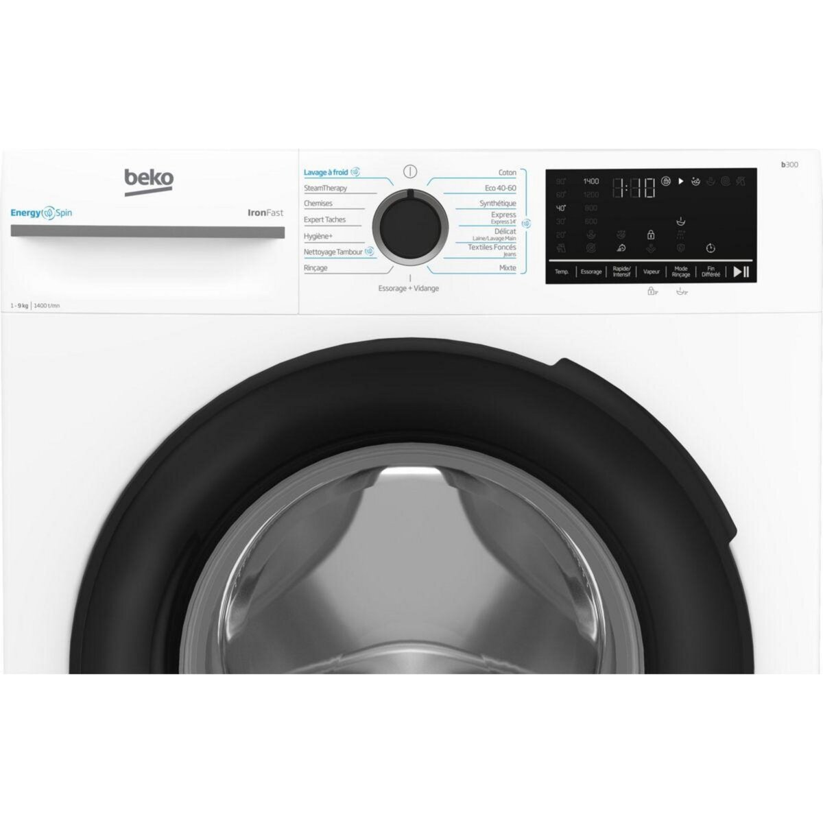 Beko Lave-linge frontal 9kg 1400 tours/min - BM3WFU49411B