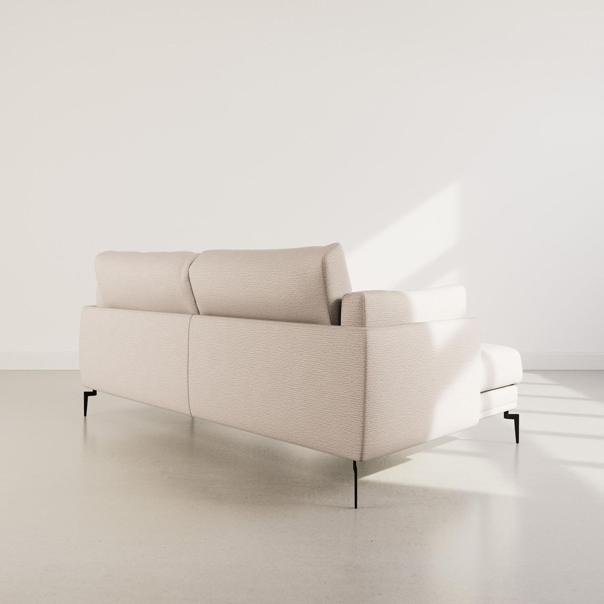 LISA DESIGN Carlos - canapé d'angle gauche 4 places ultra moelleux en tissu texturé