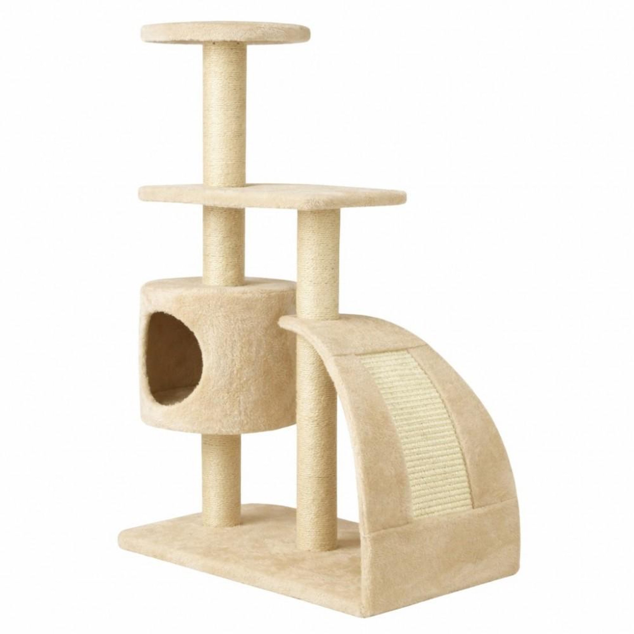 Voir la diapositive 2 : MON AMI LUKI Arbre à chat griffoir avec refuge et 2 plateformes