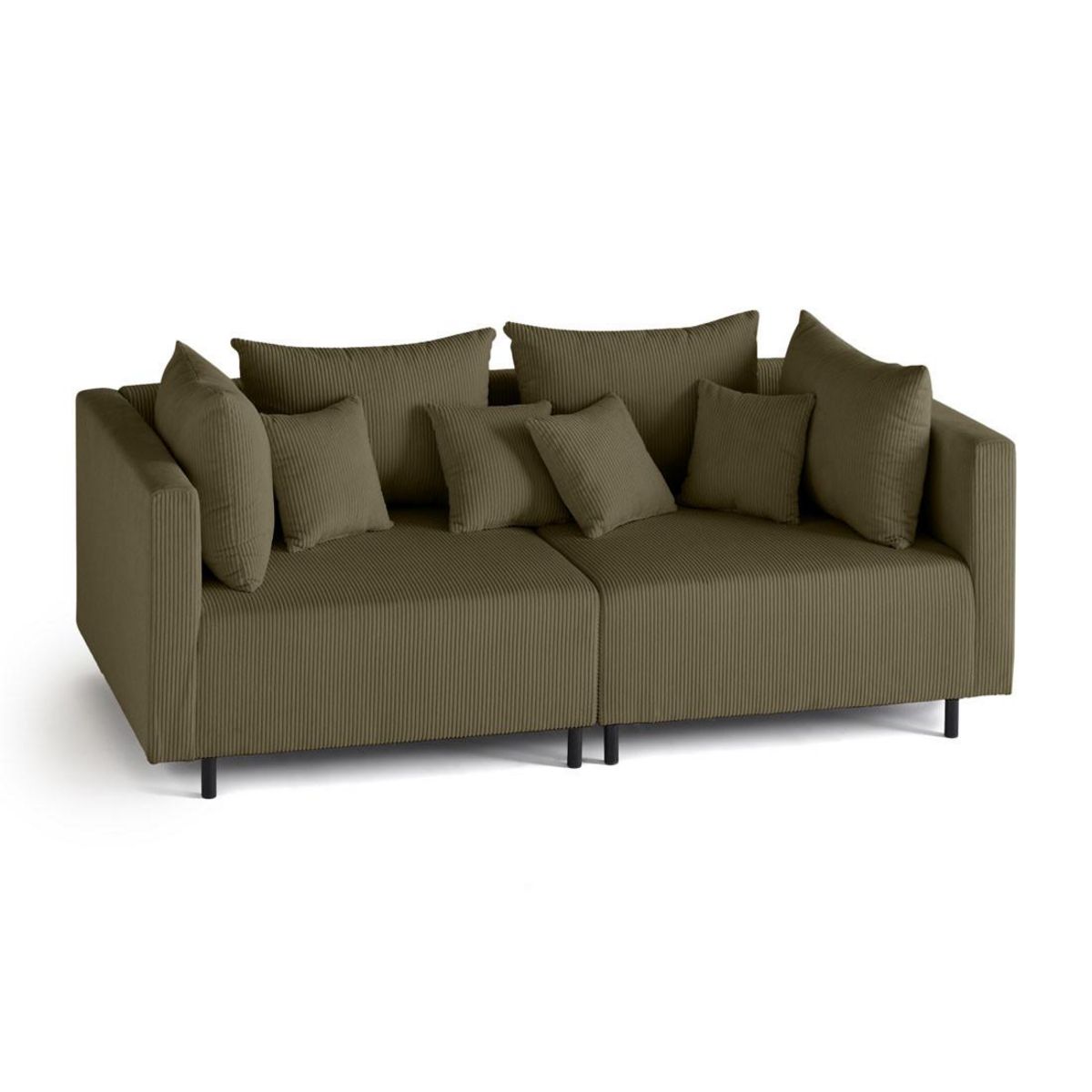 LISA DESIGN Edinburg - canapé modulable 2 places - en velours côtelé