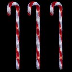 FEERIC LIGHT & CHRISTMAS Décoration Lumineuse  3 Cannes à Sucre  70cm Rouge