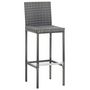 Voir la diapositive 3 : VIDAXL Ensemble de bar d'exterieur 7 pcs coussins Resine tressee Gris