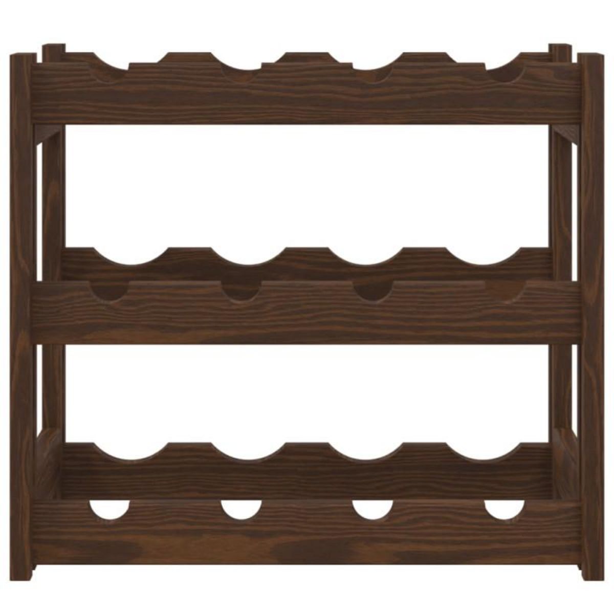 VIDAXL Casier à bouteilles pour 12 bouteilles marron bois pin solide