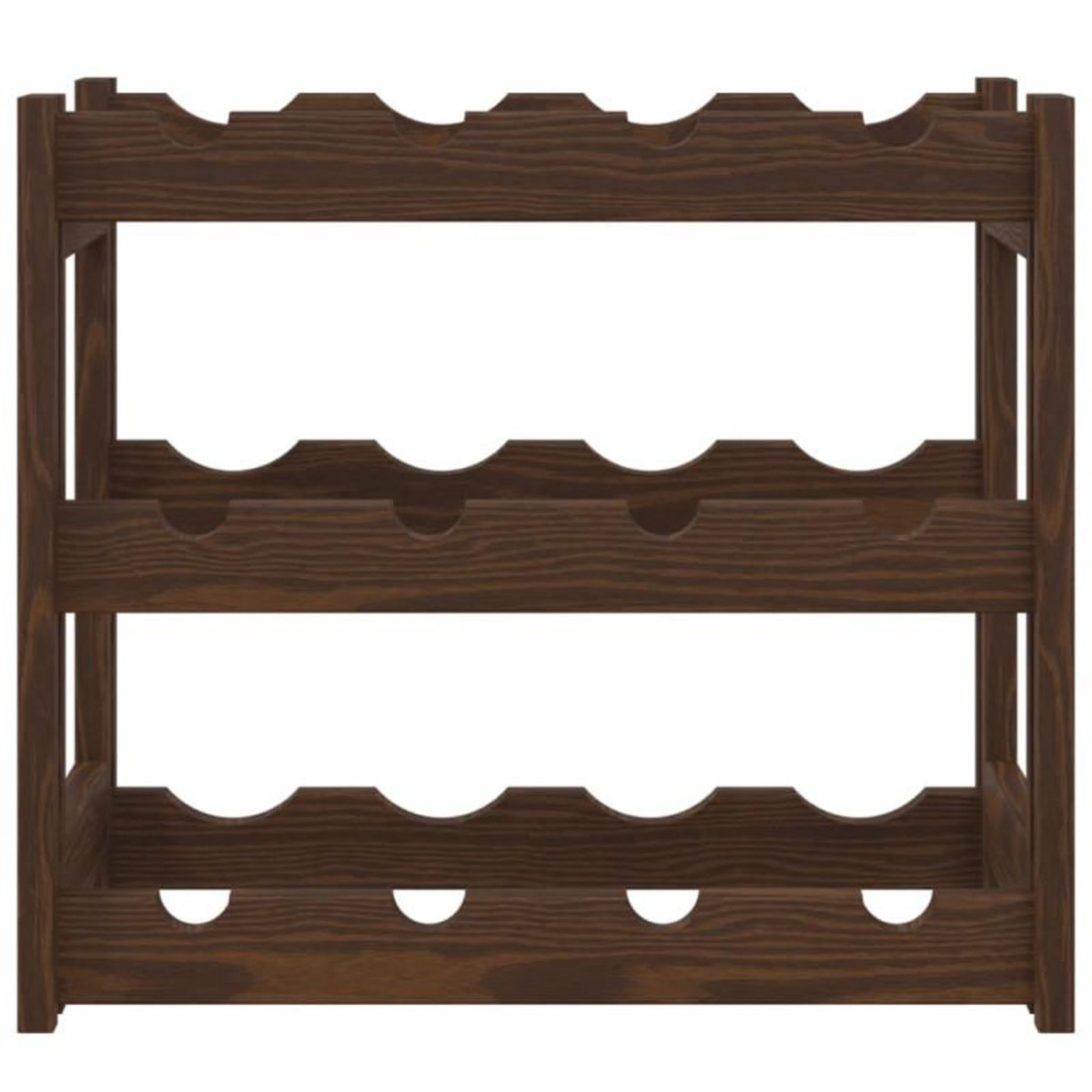 VIDAXL Casier à bouteilles pour 12 bouteilles marron bois pin solide