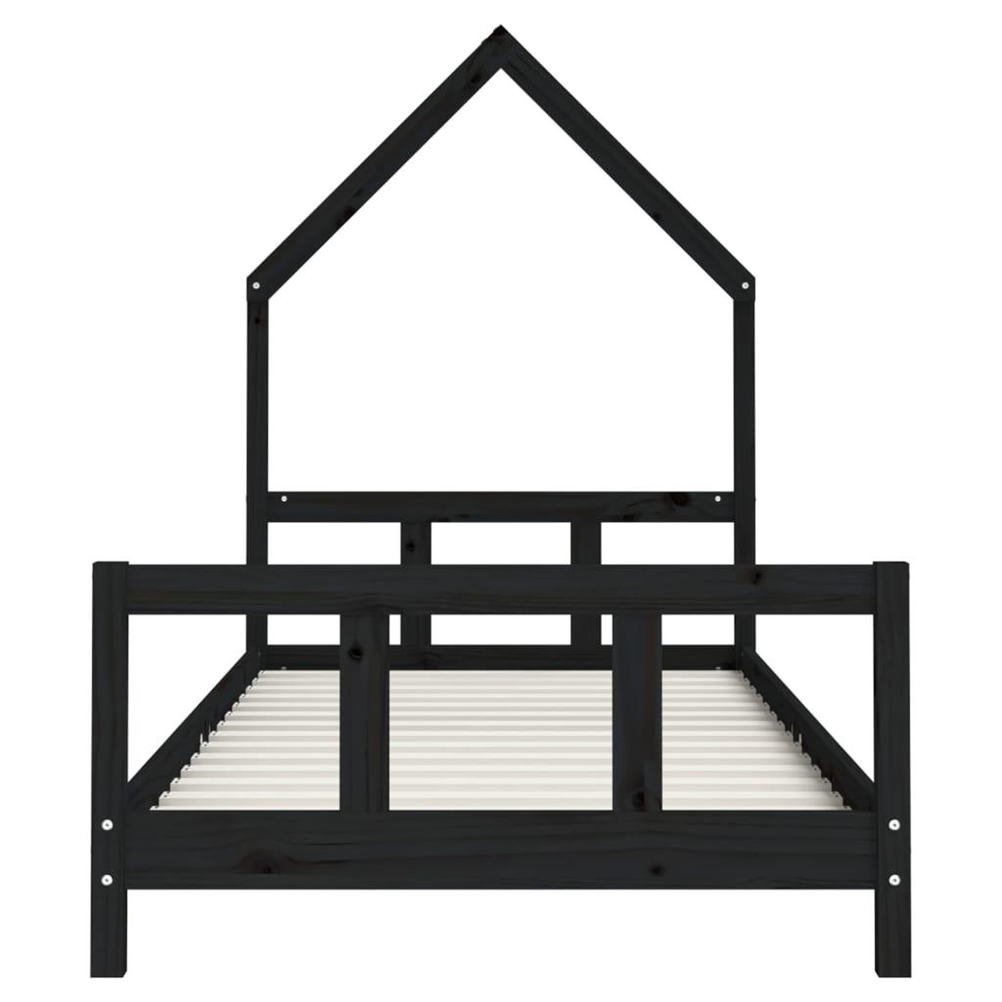 Voir la diapositive 4 : VIDAXL Cadre de lit pour enfants noir 90x190 cm bois de pin massif