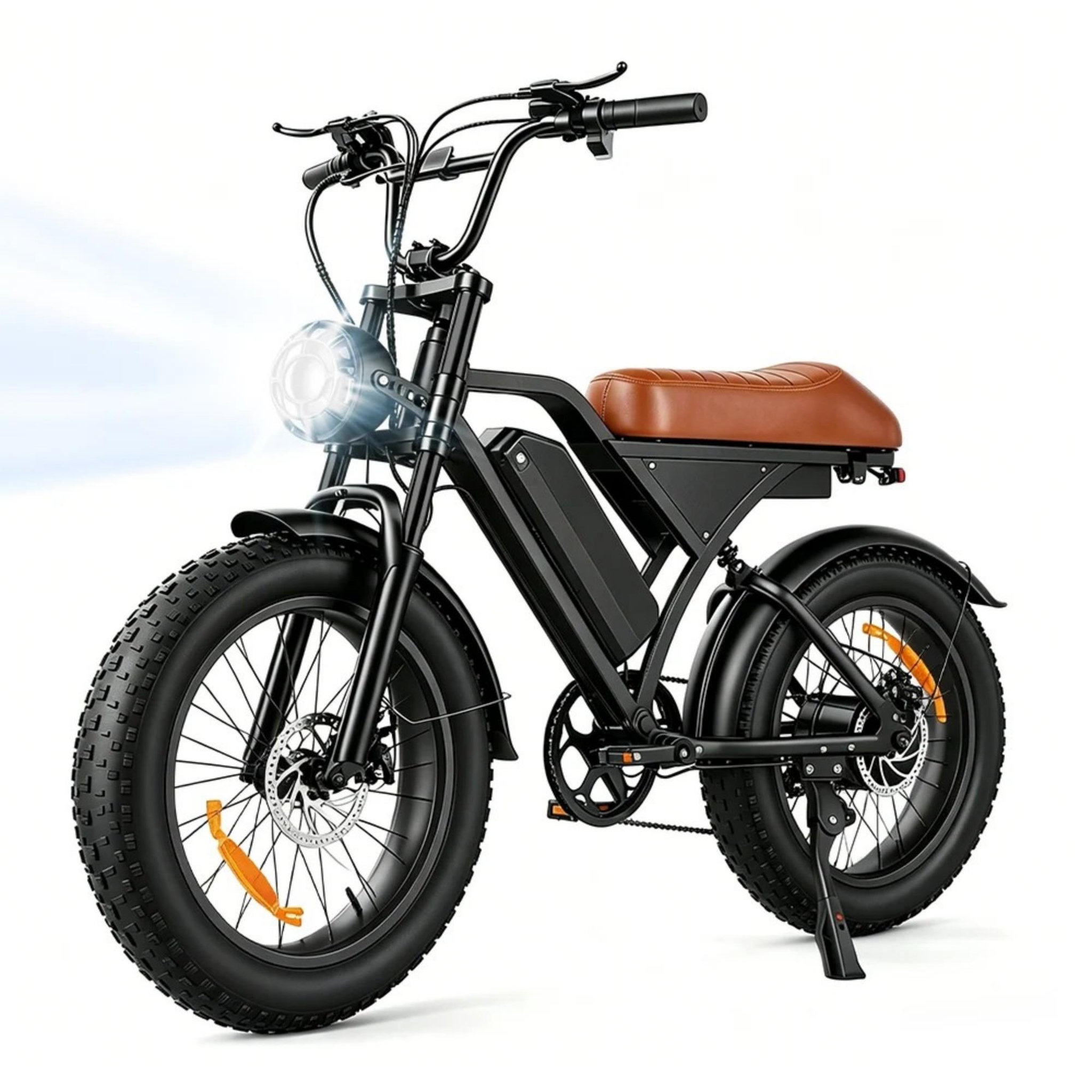 Voir la diapositive 2 : ISCOOTER Vélo électrique rétro à gros pneus eb5max, batterie amovible de 749 wh et commande par application