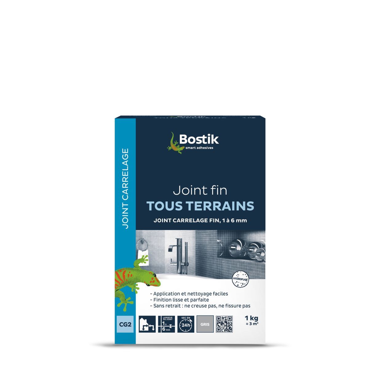 BOSTIK Joint carrelage 1 kg couleur gris