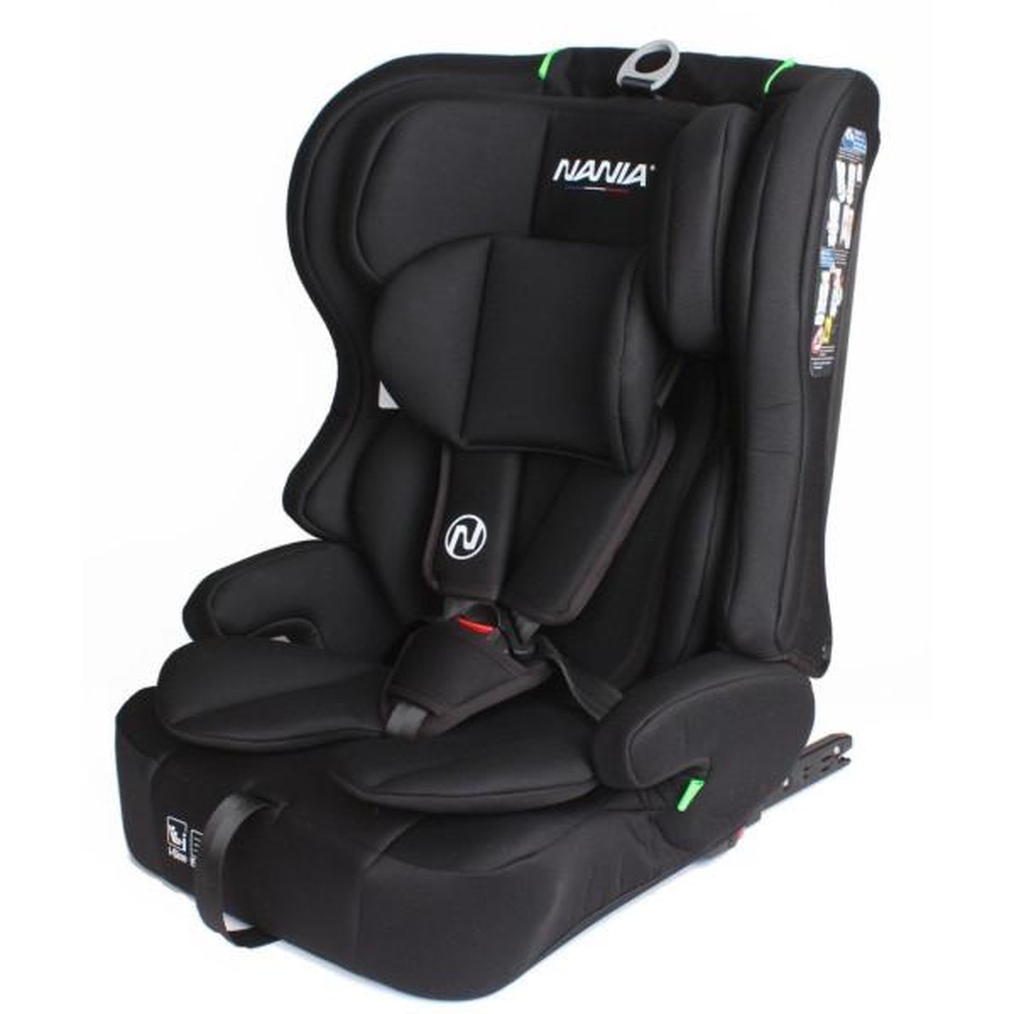 NANIA Siege Auto  - NANIA - LIMA - Groupe 1/2/3 - 76-150 cm - Isofix - I-Size - Réducteur - Noir