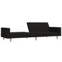 Voir la diapositive 4 : VIDAXL Canape-lit a 2 places noir tissu