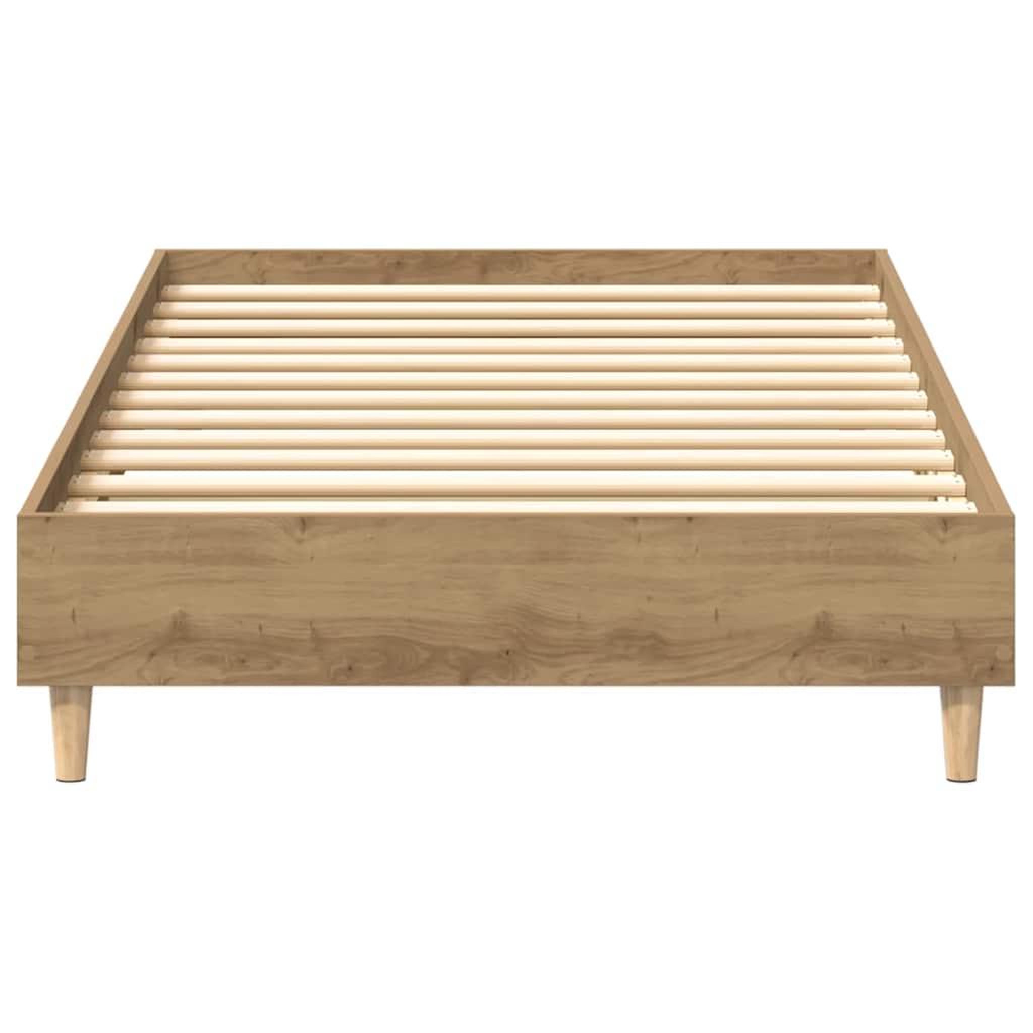 Voir la diapositive 5 : VIDAXL Cadre de lit sans matelas chene artisanal 90x200 cm