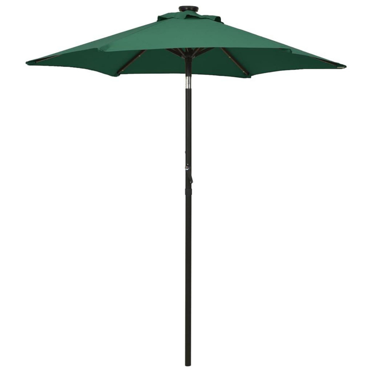 VIDAXL Parasol de jardin avec lumieres LED vert 200x211 cm aluminium