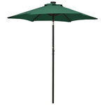 VIDAXL Parasol de jardin avec lumieres LED vert 200x211 cm aluminium