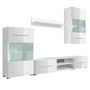 Voir la diapositive 2 : VIDAXL Meuble TV mural avec eclairage LED 5 pieces Blanc