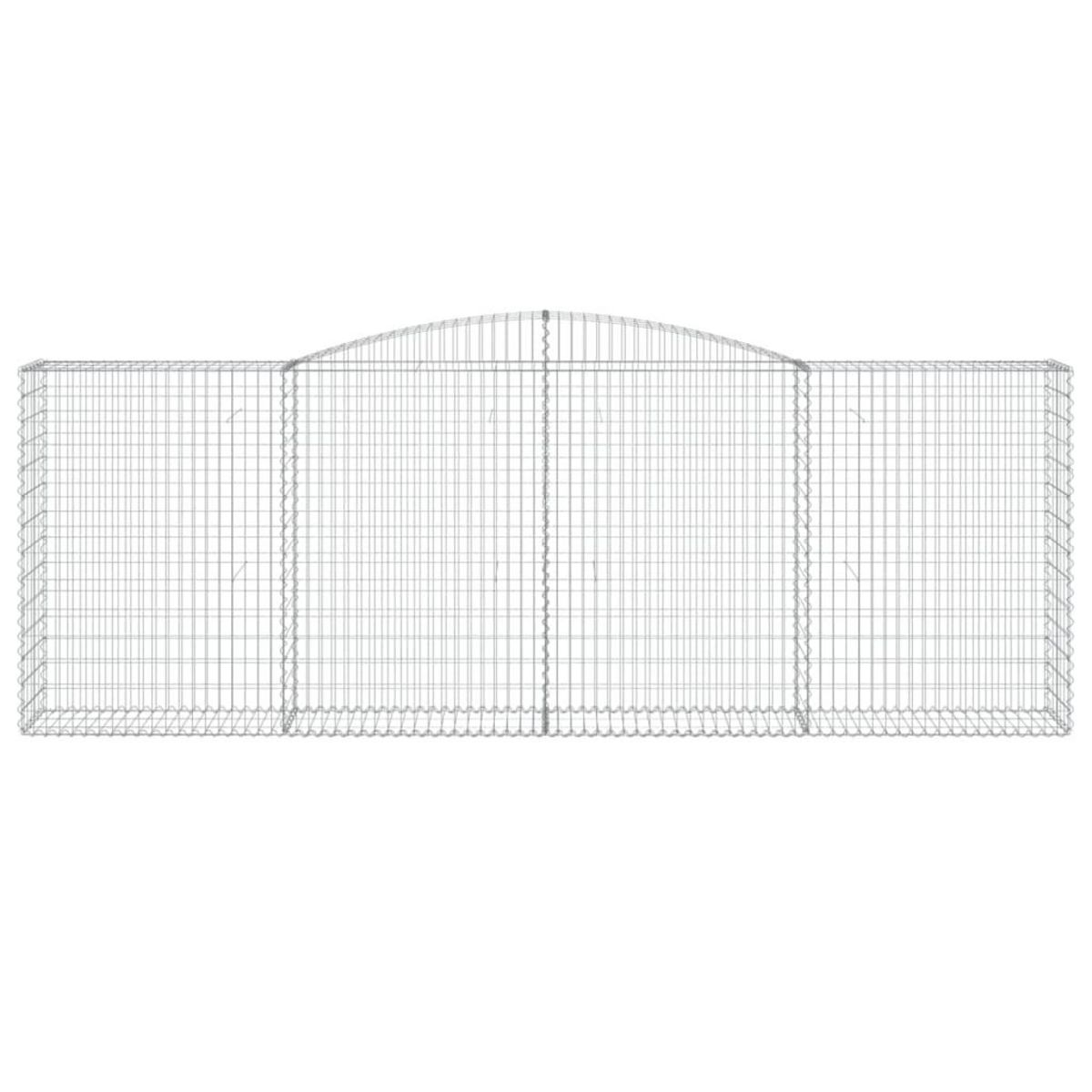 VIDAXL Paniers a gabions arques 9 pcs 400x50x140/160 cm Fer galvanise