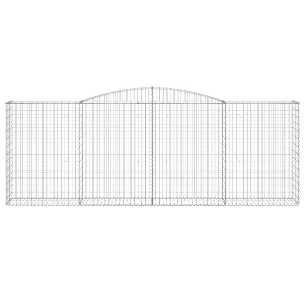 VIDAXL Paniers a gabions arques 9 pcs 400x50x140/160 cm Fer galvanise