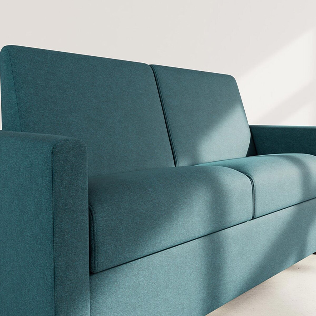 BEST MOBILIER Julia - canapé 3 places convertible express couchage quotidien 140 cm matelas 18 cm en tissu