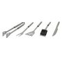 Voir la diapositive 4 : Paris Prix Set 5 Ustensiles Barbecue  Mallette  35cm Argent