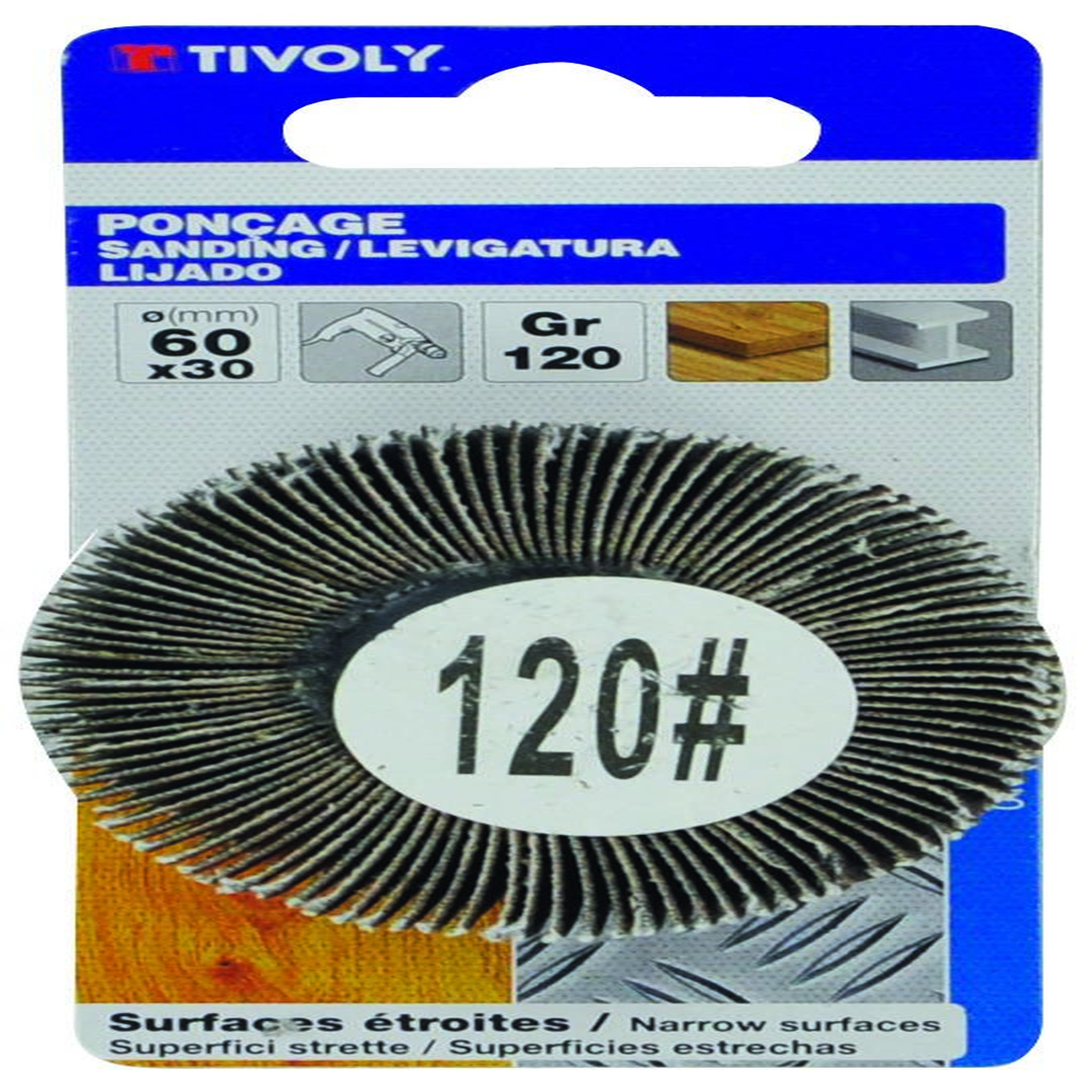 TIVOLY Roue à lamelles pour métal TIVOLY, Diam.30 mm