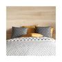Voir la diapositive 2 : ATELIER DU COTON Housse de couette 240x220 LOYA + 2 taies coton 57 fils