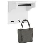 VIDAXL Porte-manteau mural SANDNES blanc 43x30x42 cm bois massif pin